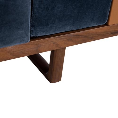 Blue Wood and Velvet Palais Two-Seater Sofa with Electric Function from Wittmann For Sale - Image 8 of 16