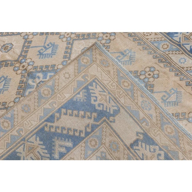 Fine Antique Turkish Oushak Wool Rug 6'6'' X 9'7'' For Sale - Image 9 of 12