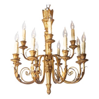 Mid 20th Century French Chandelier For Sale