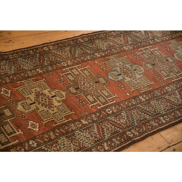 Vintage Distressed Heriz Rug Runner - 3' x 12'6" For Sale In New York - Image 6 of 11