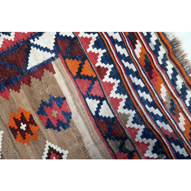 Textile 1930s, Handmade Antique Persian Ardabil Kilim Rug 4.5' X 6.5' For Sale - Image 7 of 16