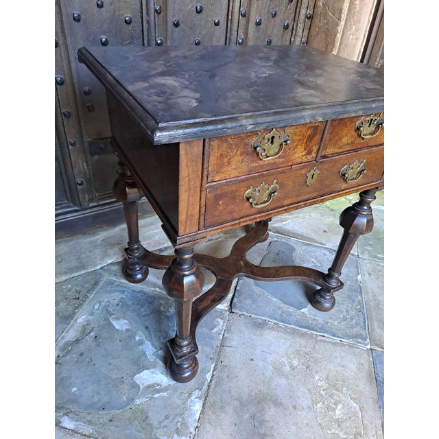 Low Queen Anne Style Side Table in Walnut, 1890 For Sale - Image 3 of 7