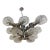 Italian Modern Chrome, Stainless and Glass Chandelier by Oscar Torlasco For Sale