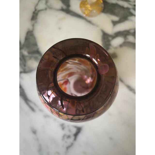 Vintage Studio Hand-Blown Art Glass Vase by Paul Bendzunas For Sale - Image 12 of 18