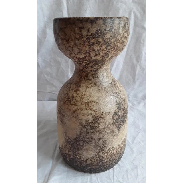 1970s Vintage German Ceramic Vase with Beige-Brown Glaze by Dümler & Breiden, 1970s For Sale - Image 5 of 5