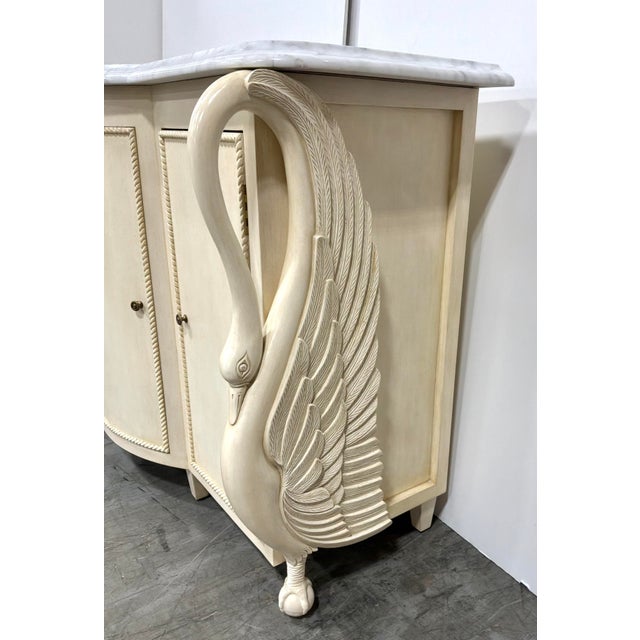 Maitland - Smith Maitland-Smith Traditional Cream Swan Katherine Credenza For Sale - Image 4 of 10