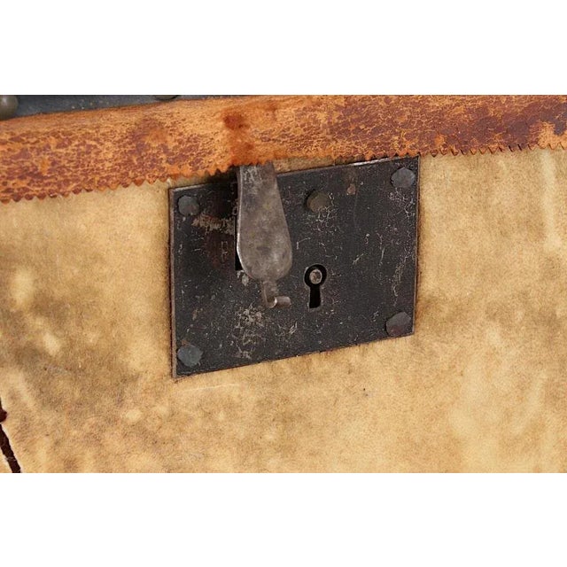 Authentic Antique 18th or Early 19th Century Georgian Studded Pony Skin Trunk/Coffee Table For Sale - Image 4 of 13
