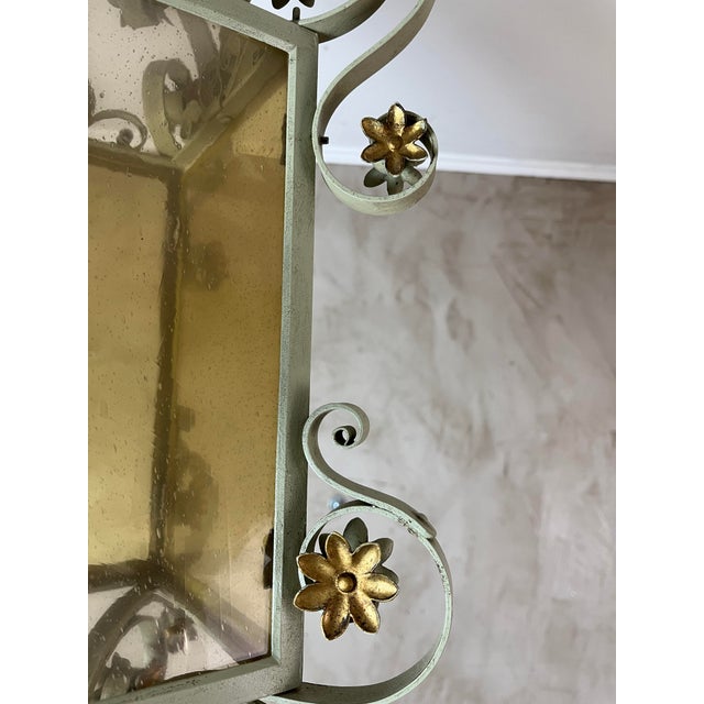 1950s Wrought Iron Lantern, 1950s For Sale - Image 5 of 12