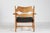 Danish vintage low razor blade lounge armchair designed by Henning Kjærnulf and manufactured by the Danish company Nyrup...