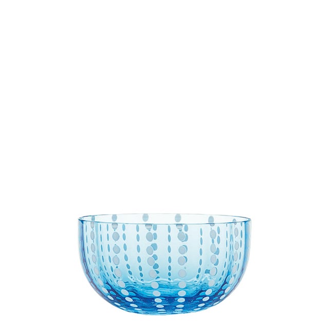 Zafferano Perle Small Bowl (Set of 4) - Aquamarine For Sale - Image 4 of 4