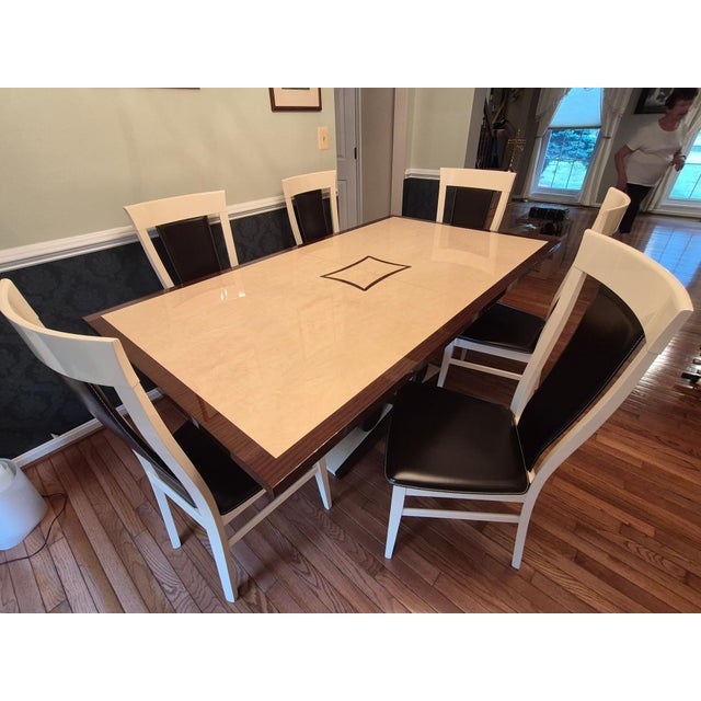 Italian Dining Table and 6 Chairs For Sale - Image 4 of 5