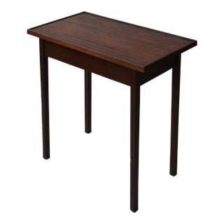 Vintage Convertible Dressing Table/Vanity With Striped Parquetry Top, Circa 1940s For Sale