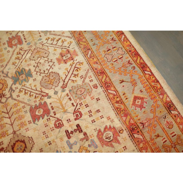 Late 19th Century Antique Zabihi Collection Turkish Oushak Rug - 8'2" x 9'10" For Sale - Image 10 of 10