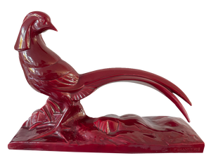 Vintage Art Deco Ceramic Pheasant from Saint Clement, 1930s