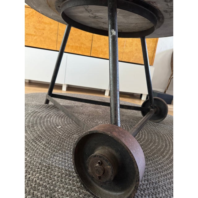 Metal Iron and Marble Antique Dining Table For Sale - Image 7 of 7