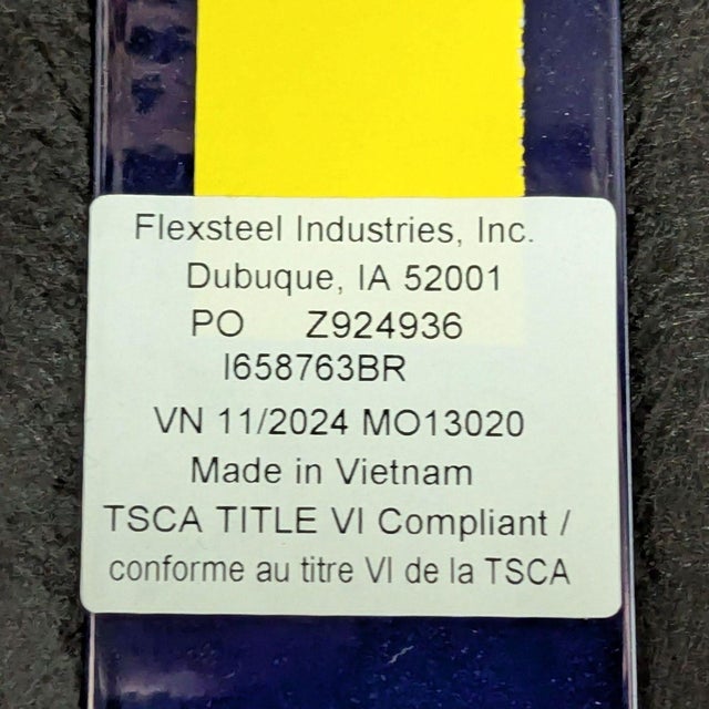 Flexsteel Carter 3-Seat Power Reclining Sofa - Brown Leather, Modern Comfort For Sale - Image 9 of 10