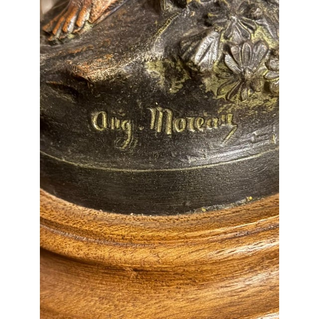 French Statue Table Lamp After Moreau, Circa 1920 For Sale - Image 10 of 12