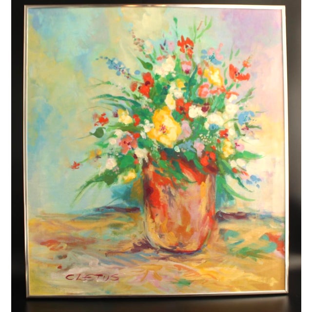 1990s Brother Cletus Behlmann Original Oil Painting, Still Life, Beloved Texas Artist For Sale - Image 5 of 15