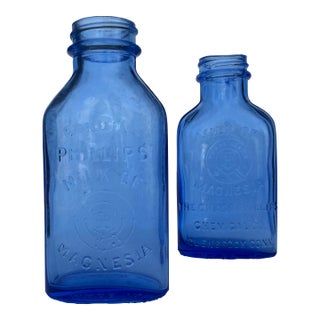 Antique Phillips Milk of Magnesia Bottles For Sale