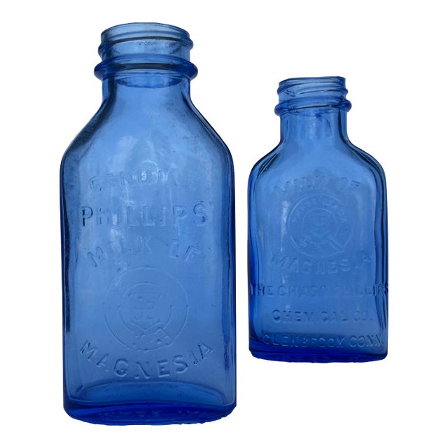 Antique Phillips Milk of Magnesia Bottles For Sale