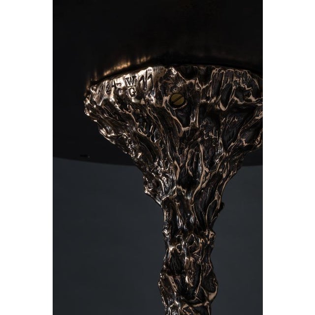 LV-426 Vertical 2 Diffusers Pendant in Patinated Cast Bronze by William Guillon For Sale - Image 6 of 16