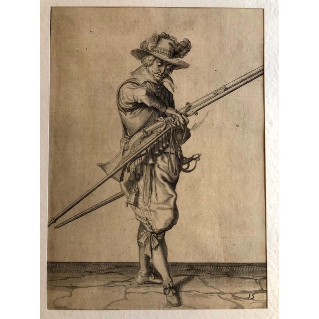 Jacob De Ghein, Soldiers with Medieval Weapons, Etchings, 1607, Set of 4 For Sale - Image 6 of 10