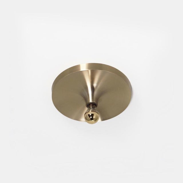 Space Age Ceiling Lamp in Brass-Colored Aluminum from Teka, 1970s For Sale - Image 11 of 11