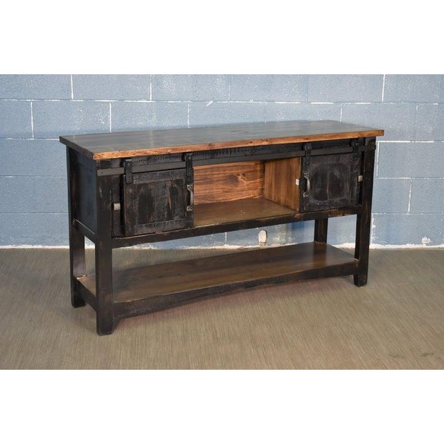 Crafters And Weavers Greenview Sliding Door Console Table