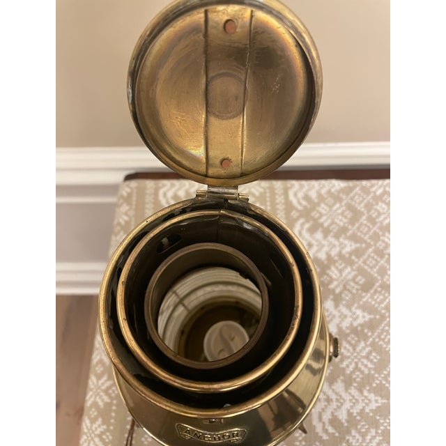 1950s 1950s Anchor Brass Nautical Lantern Lamp For Sale - Image 5 of 6