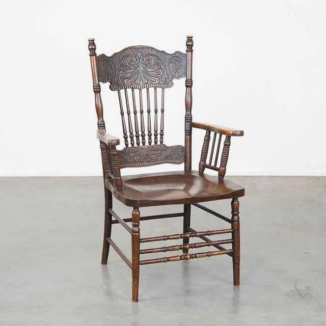 English Bar Chair with Wood Carvings For Sale - Image 12 of 12