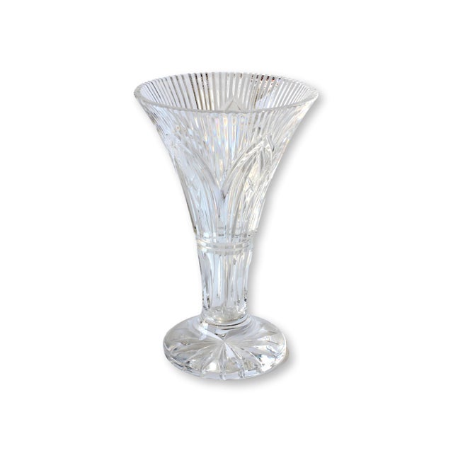 Late 20th Century Vintage 10" Waterford 'Rock of Cashel' Trumpet Vase For Sale - Image 5 of 6