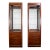 Late 20th Century Modern Pair Lighted Display Cabinets by Bassett Furniture Cherrywood & Brass For Sale