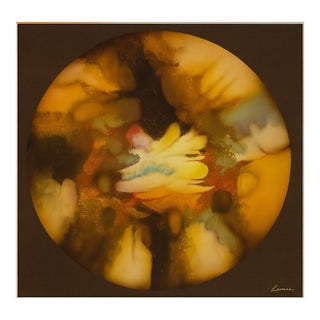 Mid 20th Century Robert Lawson Large Mid Century Abstract Oil on Canvas, Signed Painting For Sale