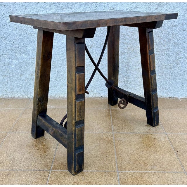 Vintage Castilian Worktable, 1950s For Sale - Image 3 of 7
