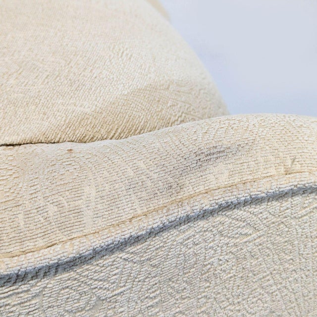Textile Lane Furniture Beige Wingback Recliner Lounge Chair For Sale - Image 7 of 11