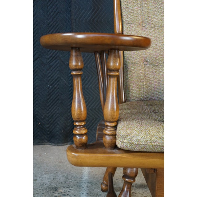 1960's Heywood Wakefield Windsor Back Maple Writing Desk Arm Chair With Drawer For Sale - Image 6 of 18