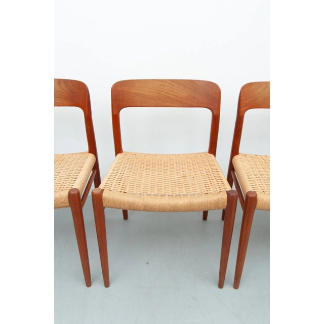 Vintage Dining Chairs in Teak by Niels Otto Møller for J. L. Møller Möbelfabrik, 1950s, Set of 4 For Sale - Image 11 of 17