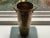 Tall Hosley solid brass planter. Embossed with leaves and grapes. Made in India