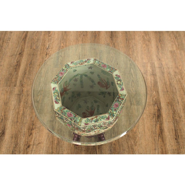 Chinese Famille Rose Enameled Porcelain Fishbowl Planter For Sale - Image 9 of 12