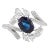 Royal Blue Sapphire Diamond Wedding Ring for Women Size 5 For Sale