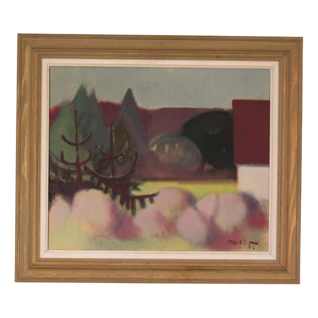 Ivar Hjertqvist, Trees, 1950s, Oil on Canvas, Framed For Sale