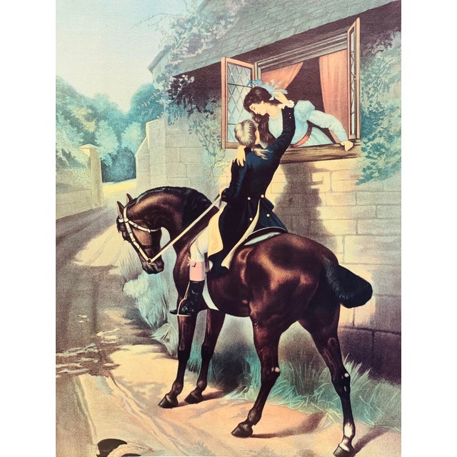 Beautiful Vintage “Goodbye Sweetheart” Art Print. Originally painted in the 1800’s. No frame. Excellent vintage condition....
