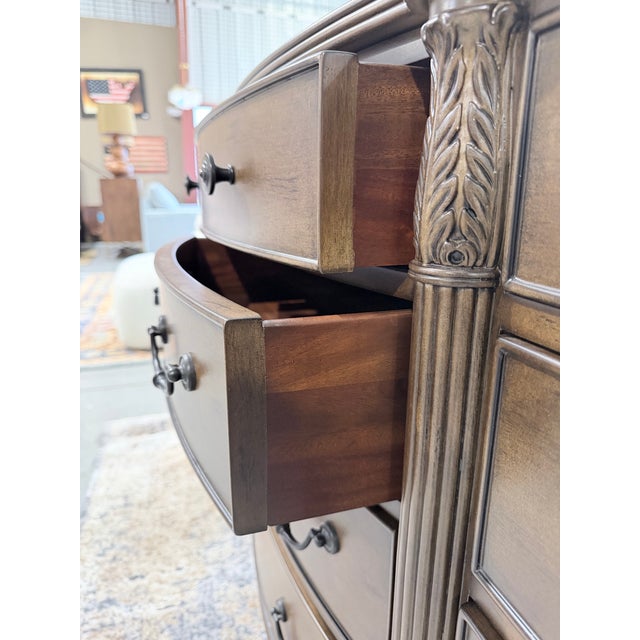 Late 20th Century Theodore Alexander Middleton Bowfront Wood Dresser For Sale In New York - Image 6 of 10