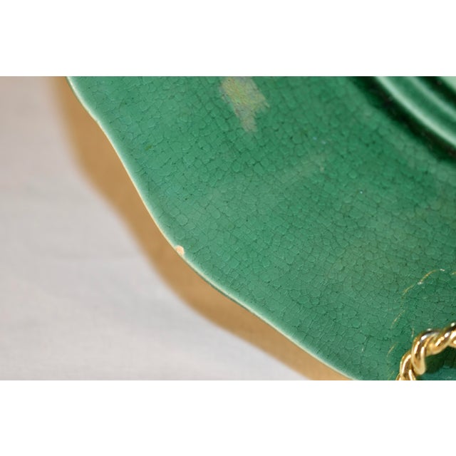 Pair of 19th Century Majolica Leaf Plates From England For Sale - Image 10 of 11