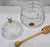 Glass Vintage Gorham “Garden Serenade” Crystal Beehive Honey Pot, Czech Republic For Sale - Image 7 of 9
