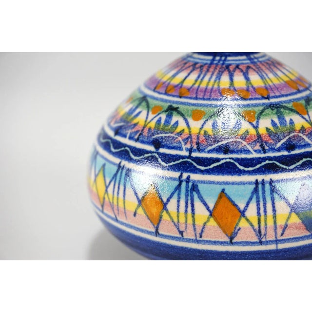 Ceramic Vase by Luigi Damore for Vietri, Italy, 1970s, in Flawless conditions. Designed 1970 to 1979 This piece has an...