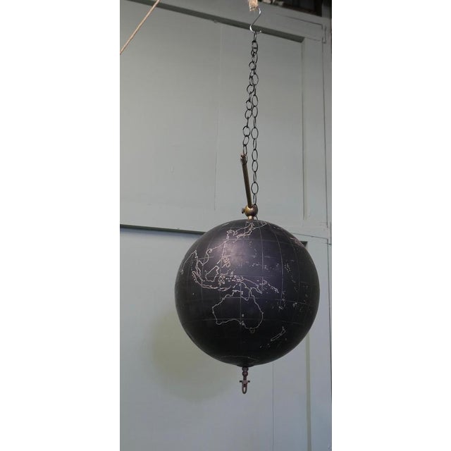 Industrial Terrestrial Slate Globe from Phillips, 1950 For Sale - Image 3 of 8