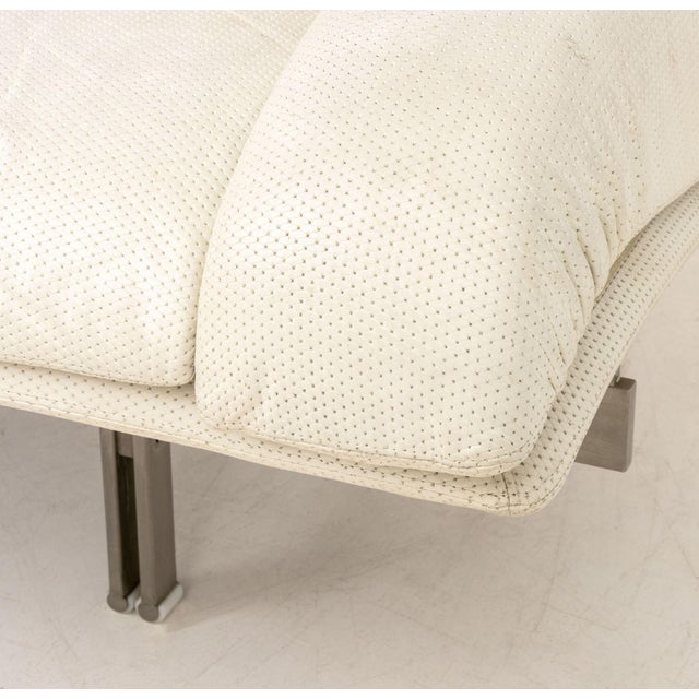 Saporiti Italia "Wave" Leather Two-Seat Sofa For Sale In New York - Image 6 of 9