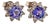 Natural Sapphire Diamond Halo Stud Earrings 14k WG 1.02 TCW Certified For Sale