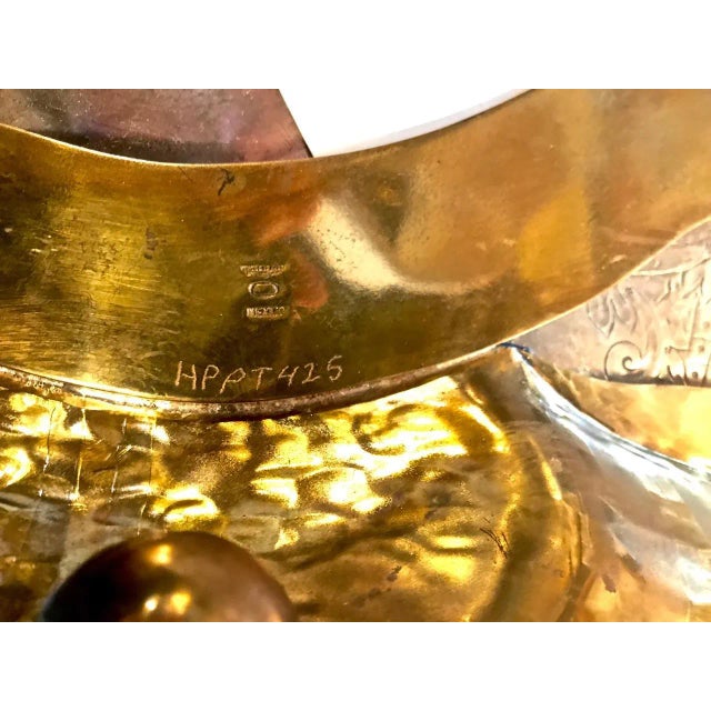 Los Castillo Mixed Metal and Abalone Fish Platter, Mid-20th Century For Sale - Image 9 of 10